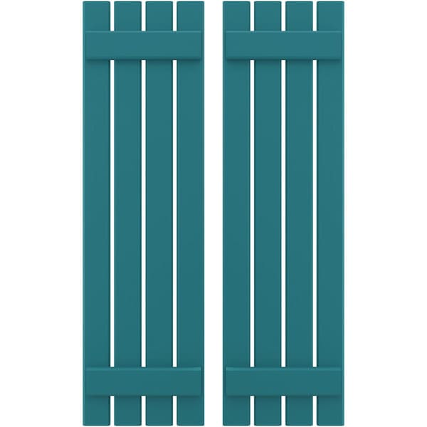Ekena Millwork Americraft 4-Board, 2 Batten Exterior Real Wood Spaced Board-n-Batten Shutters, ARW101SB415X77ANH, PR ARW101SB415X77ANH - main